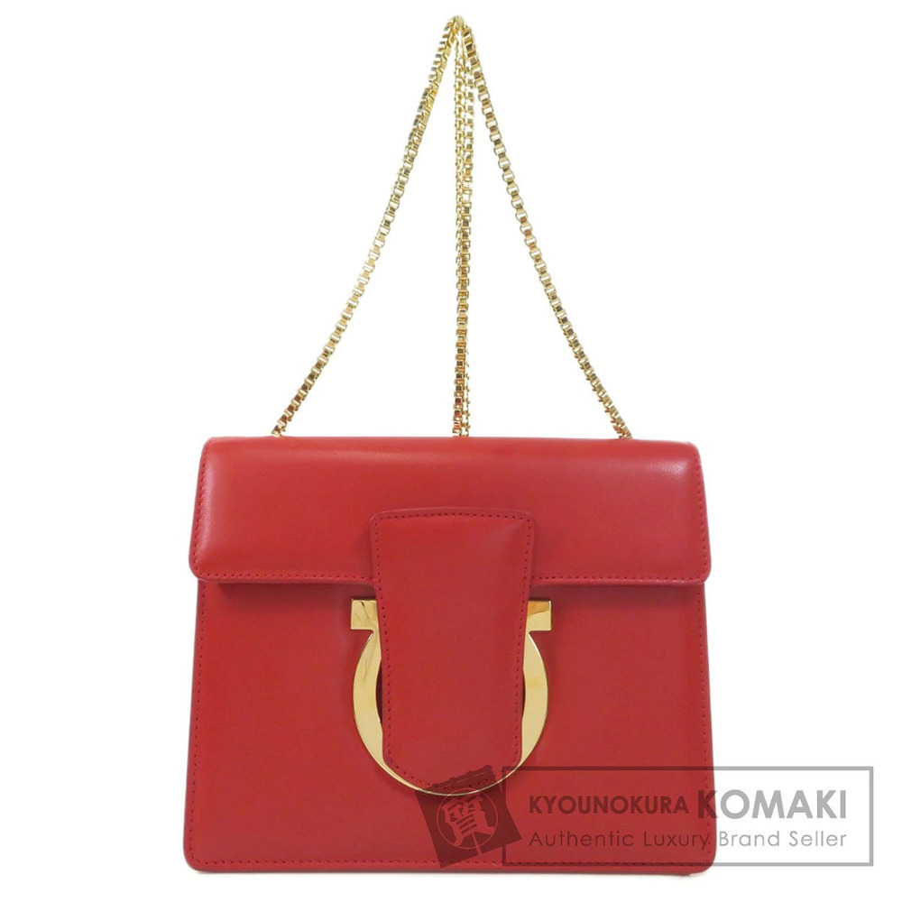 Salvatore Ferragamo Gancini Shoulder Bag Leather